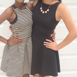 Black skater dress with cross back